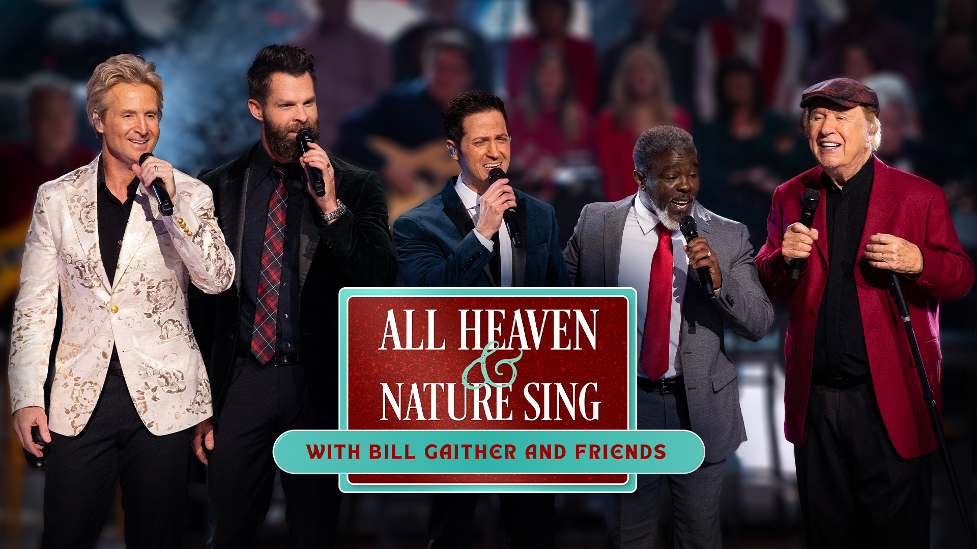 Bill Gaither and Friends performing Christmas worship music in the All Heaven &amp; Nature Sing special on TBN+